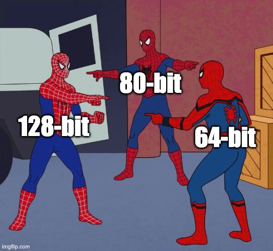 Meme showing different precision levels as Spider-Man characters