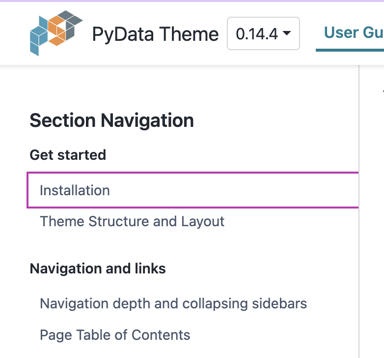 Before: right side of focus ring hidden by vertical divider in left sidebar table of contents